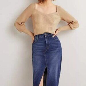 Boden Sweater Knitted Women's Size US 20 22 UK 22 Tan Pullover Bohemian Plus NEW